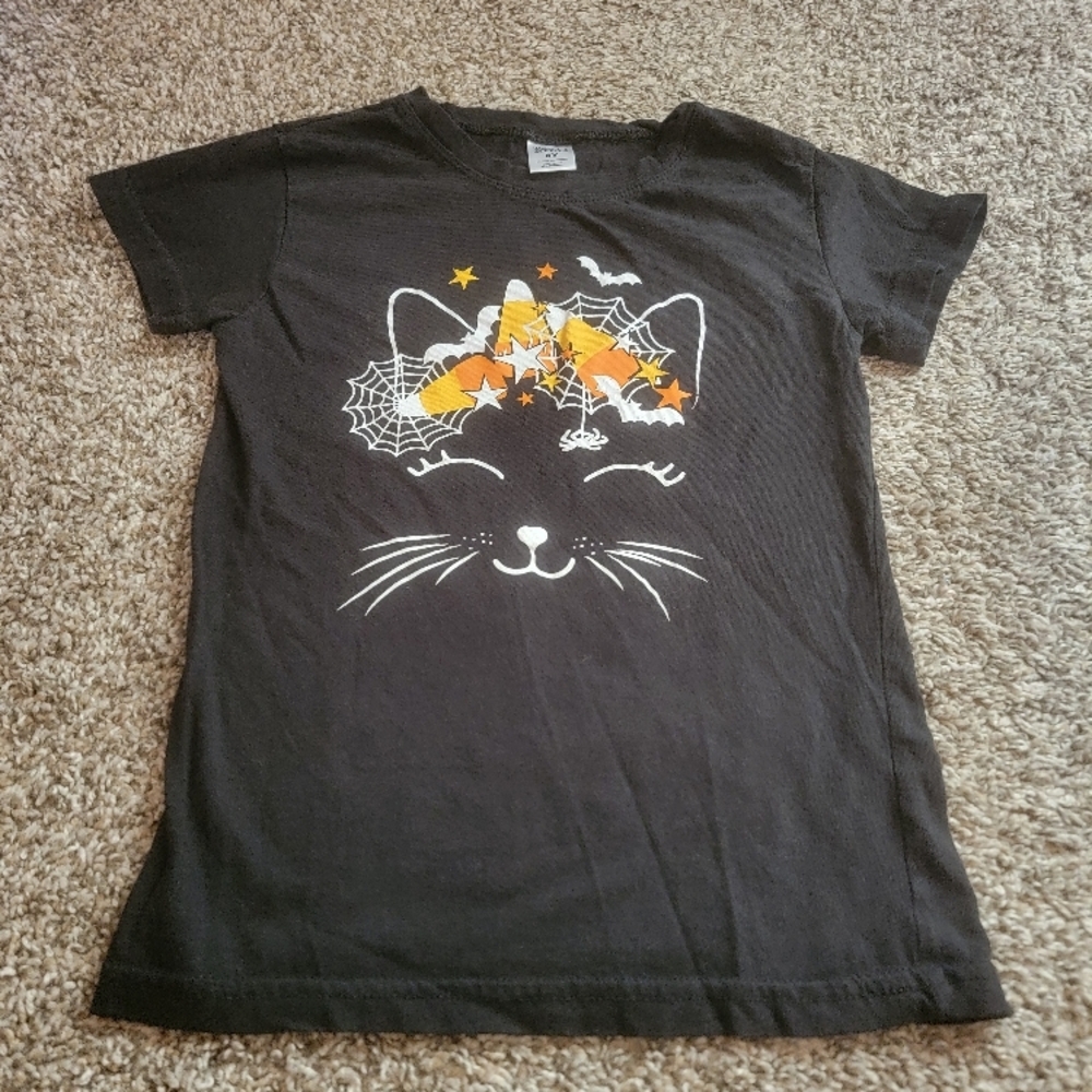 Urban Smalls Black Cat Graphic T-Shirt